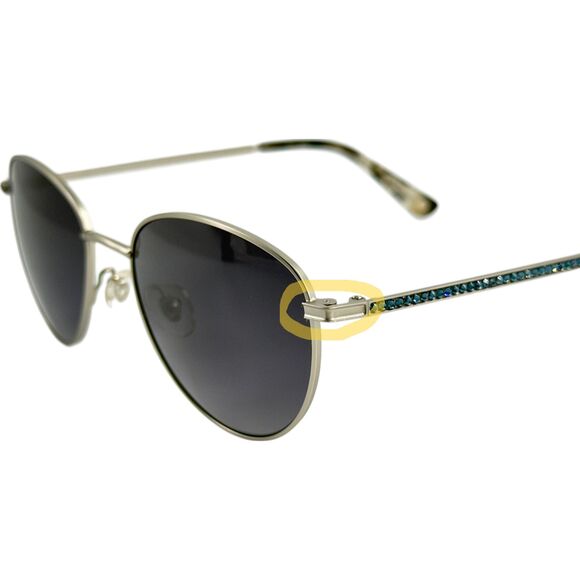 Jimmy Crystal JCS855 Womens Round Metal Sunglass BD0 Silver 52-18 - Picture 2 of 5